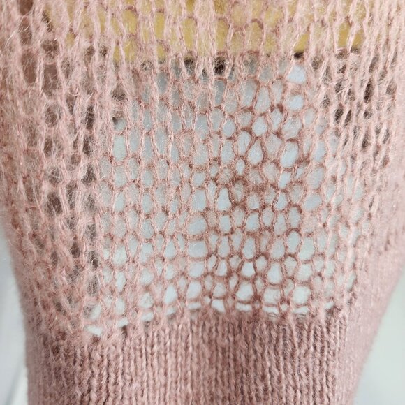 Free People Womens Mohair Loose Knit Sweater In Dusty Pink - Picture 8 of 10